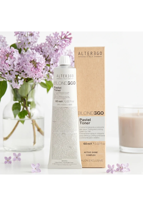 Клікніть для збільшення зображення ALTER EGO ITALY BLONDEGO Pastel toner PASTEL LILAC Крем-фарба тонуюча пастельна без амоніаку (пастельний ліловий),60 мл - 3