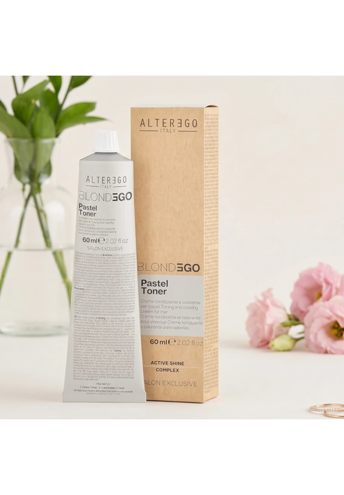 ALTER EGO ITALY BLONDEGO Pastel toner PINK POP Крем-фарба тонуюча пастельна без амоніаку (рожевий),60 мл - 3