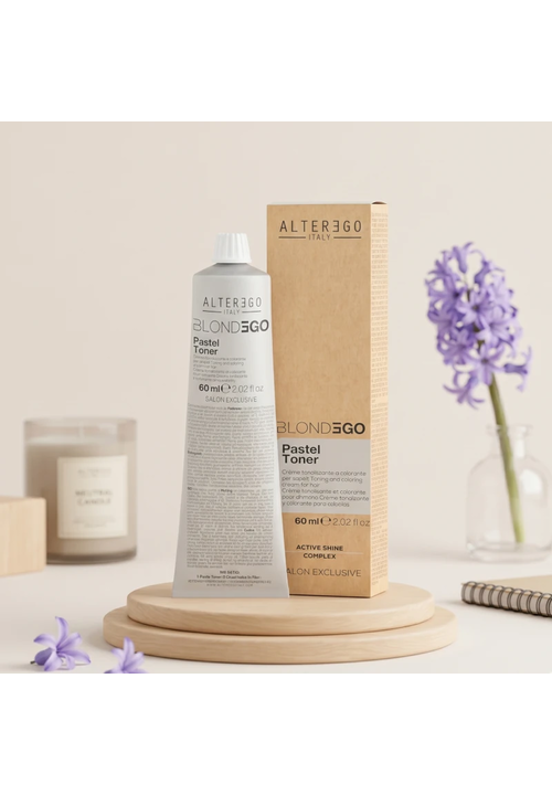 ALTER EGO ITALY BLONDEGO Pastel toner DENIM MAUVE Крем-фарба тонуюча пастельна без амоніаку (бузковий денім),60 мл - 4