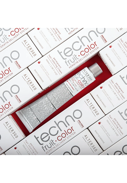 ALTER EGO ITALY TECHNOFRUIT COLOR Крем-фарба для волосся 11/21 супер світлий блондин ірисовий попелястий, 100 мл - 3