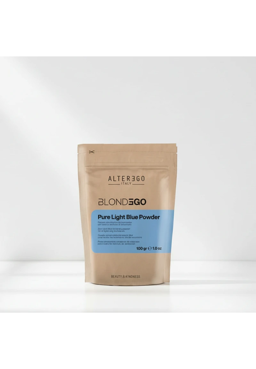 ALTER EGO ITALY BLONDEGO Pure Light Blue Powder Освітлюючий порошок блакитний 7 рівнів (зіп-пакет), 100 гр - 2
