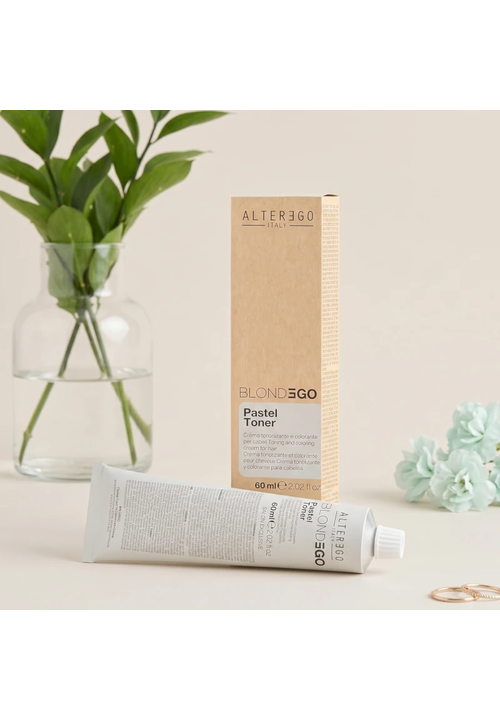 ALTER EGO ITALY BLONDEGO Pastel toner MILKY MINT Крем-фарба тонуюча пастельна без амоніаку (молочна м'ята),60 мл - 3