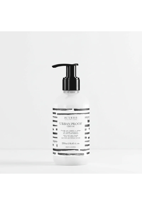 ALTER EGO ITALY URBAN PROOF Cream Крем-флюїд зволожуючий з вугіллям для волосся та тіла, не змивний, 250 мл - 2