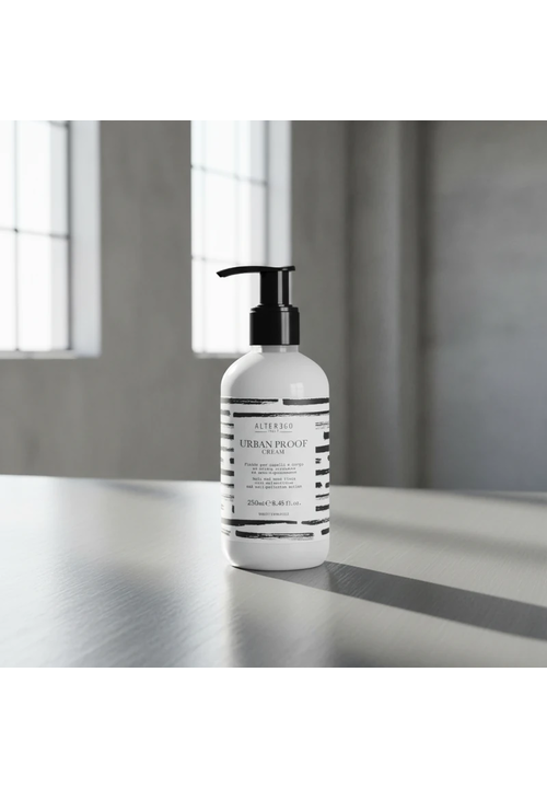ALTER EGO ITALY URBAN PROOF Cream Крем-флюїд зволожуючий з вугіллям для волосся та тіла, не змивний, 250 мл - 3