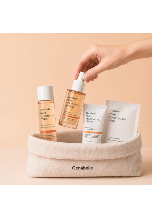 Genabelle PDRN Travel Set Набір Маска 25 мл + Крем 20 мл + Сироватка 30 мл + Тонер 30 мл, 4 од - 4