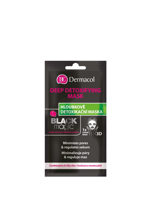 DERMACOL Black Magic Маска-детокс для обличчя тканинна з активованим вугіллям