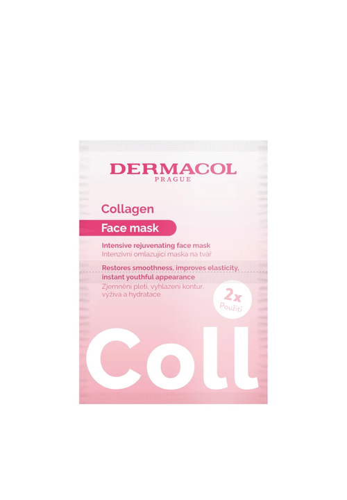 Натисніть для збільшення зображення DERMACOL Collagen Маска для обличчя інтенсивна омолоджуюча з Колагеном, 2х8 гр
