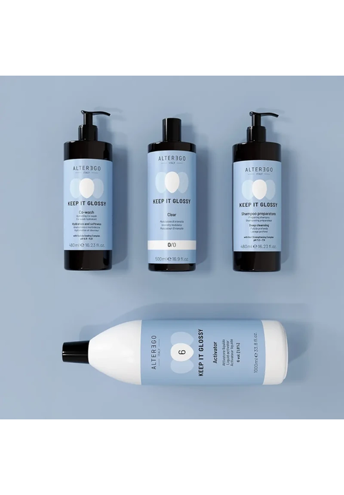 Клікніть для збільшення зображення ALTER EGO ITALY KEEP IT GLOSSY Co-Wash Крем зволожуючий для очищення та згладжування волосся H 4.0-4.5, 480 мл - 3
