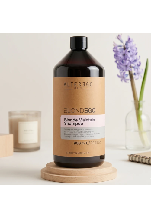 ALTER EGO ITALY BLONDEGO Blonde Maintain Shampoo Шампунь проти жовтизни іллюмінуючий для освітленого волосся, 950 мл - 3