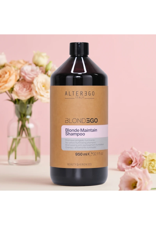 ALTER EGO ITALY BLONDEGO Blonde Maintain Shampoo Шампунь проти жовтизни іллюмінуючий для освітленого волосся, 950 мл - 4