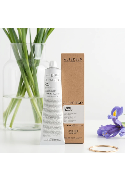 ALTER EGO ITALY BLONDEGO Pure toner CIPRIA PASTEL-BLONDE Крем-фарба тонуюча без амоніаку (курний рожевий), 60 мл - 4